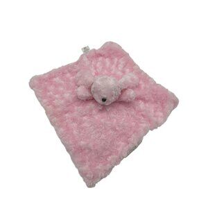 Blankets and Beyond Pink Dog Lovey Swirled Soother Security Blanket‎ Soft Cuddly